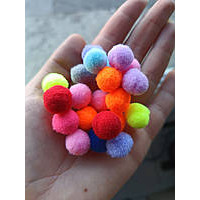 Текстильные помпоны (люкс)/1,5 см/120 шт./микс/