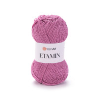 Пряжа акрилова YarnArt ETAMIN / колір рожевий 441 / 30 г / 180 м / Туреччина