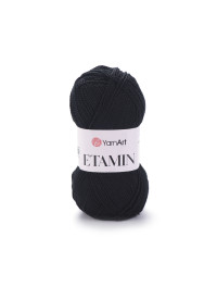 Пряжа акрилова YarnArt ETAMIN / колір чорний 422 / 30 г / 180 м / Туреччина