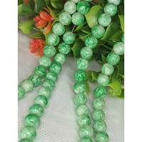 Бусины керамика/8 мм/ цена за 1 шт./ салатовый мраморный