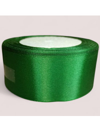 Атласна стрічка 4 см. Довжина рулону 23 м. Колір зелений