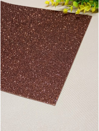 Фоміран із глітером/ Розмір А4/Квіт коричневий/ Ціна за аркуш