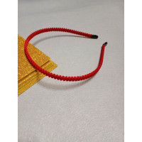 Обруч (заготовка) метал із велюром/0.7 см/червоний