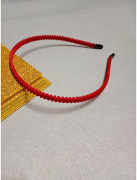 Обруч (заготовка) метал із велюром/0.7 см/червоний