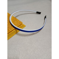 Обруч (заготовка) пластик із репсом/0.6 см/синій