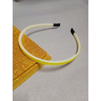 Обруч (заготовка) пластик із репсом/0.7 см/жовтий