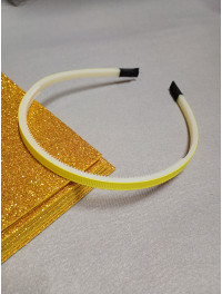 Обруч (заготовка) пластик із репсом/0.7 см/жовтий