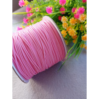 Шнур вощений/1 мм/рожевий/замовлення раз метру