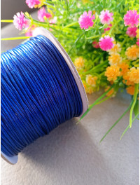 Шнур вощений/1 мм/синій/замовлення раз метру