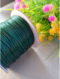 Шнур вощений/1 мм/темне зелений/замовлення кратним метром