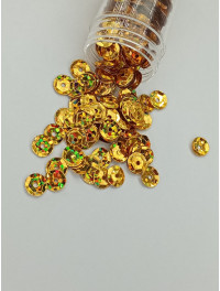 Паєтки голограма/7 мм/ золото/5 грамів