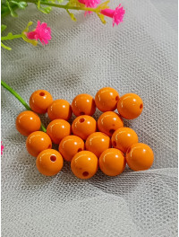 Акрилові намистини/10 мм/жовтогарячий