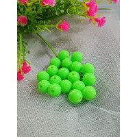 Акрилові намистини/10 мм/ салатовий