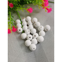 Акриловые бусины/10 мм/белый