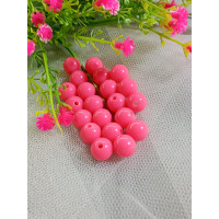 Акрилові намистини/10 мм/ яскраво рожевий