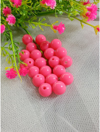 Акрилові намистини/10 мм/ яскраво рожевий