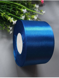 Атласна стрічка/4 см/33 метри/синій