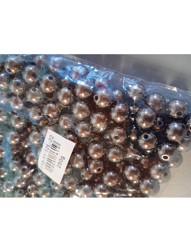 Пластикові люкс намистини/12 мм/кель/250 грамів