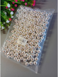 Пластикові люкс намистини/12 мм/срібло/250 грамів