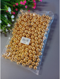 Пластикові люкс намистини/12 мм/ золото/250 грамів