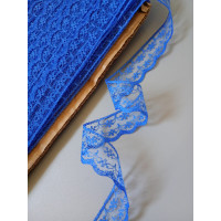 Мереживо гіпюр/2 см/синій/1 метр