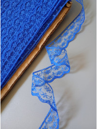 Мереживо гіпюр/2 см/синій/1 метр