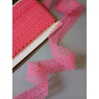 Мереживо гіпюр/3 см/ кораловий/1 метр