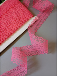 Мереживо гіпюр/3 см/ кораловий/1 метр