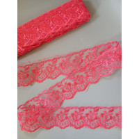 Мереживо яблучко/ширина 4 см/світло-червоний/1 метр