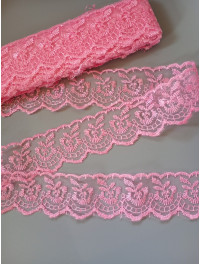 Мереживо яблучко/ширина 4 см/рожевий/1 метр