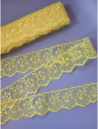 Мереживо яблучко/ширина 4 см/жовтий/1 метр