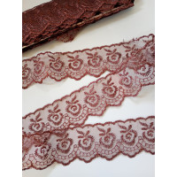 Мереживо яблучко/ширина 4 см/ шоколадне/1 метр