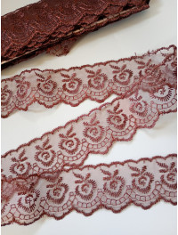 Мереживо яблучко/ширина 4 см/ шоколадне/1 метр