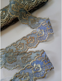 Мереживо яблучко/ширина 4 см/двіколірний/1 метр