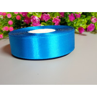 Атласная лента/2,5 см/33 метра/ аквамарин