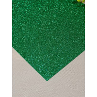 Фоаміран із глітером/20×30/Зелений/Зелений/