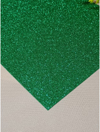 Фоаміран із глітером/20×30/Зелений/Зелений/