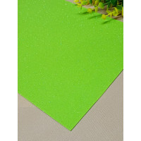 Фоміран із глітером/20×30/ салатовий неон