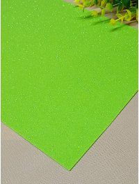 Фоміран із глітером/20×30/ салатовий неон