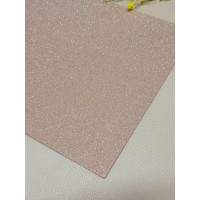 Фоаміран із глітером/20×30/бежевий темний з переливом
