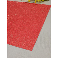 Фоміран із глітером/20×30/світло-червоний