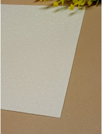 Фоаміран із глітером/20×30/білий