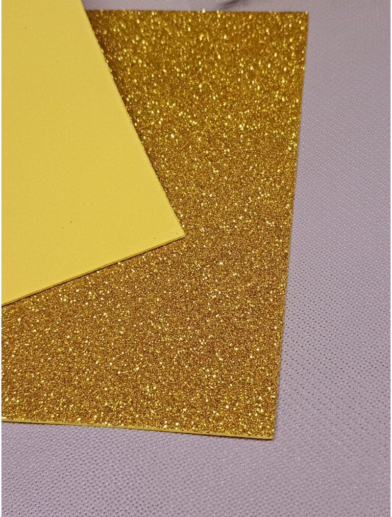 Фоміран із глітером/20×30/ золото