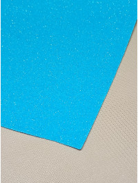 Фоміран із глітером 2 мм/20×30/блакитний 2