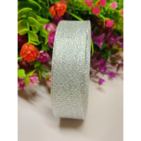 Лента парча/55 см/Серебро/23 метра