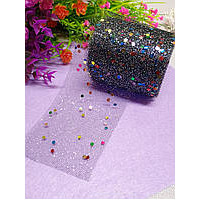 Фатин для рукоделия/ Ширина 6 см/черный/1 метр