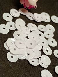 Паєтки/6 мм/білий/5 гр