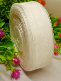 Стрічка органза/2.5 см/білий/46 м/