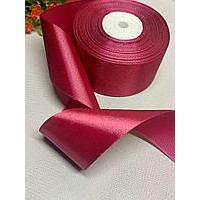Атласна стрічка/ 5 см/ вишневий /відріз від 1 метра