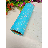 Фатин с кнопочкой/голубой/ Ширина 15 см. Цена за 1 метр